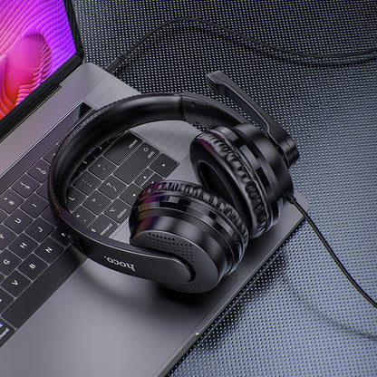 Gaming Headset 3,5 mm HOCO W103, Svart