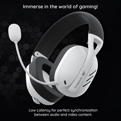 Trådløse Gaming Hodetelefoner HAVIT Fuxi-H3, BT / Wi-Fi / Kablet, Grå