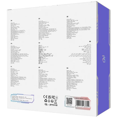 Gaminghodetelefoner Proove Glimmer, RGB, BT / Wi-Fi / Kablet, Svart Lilla WHGL00022016