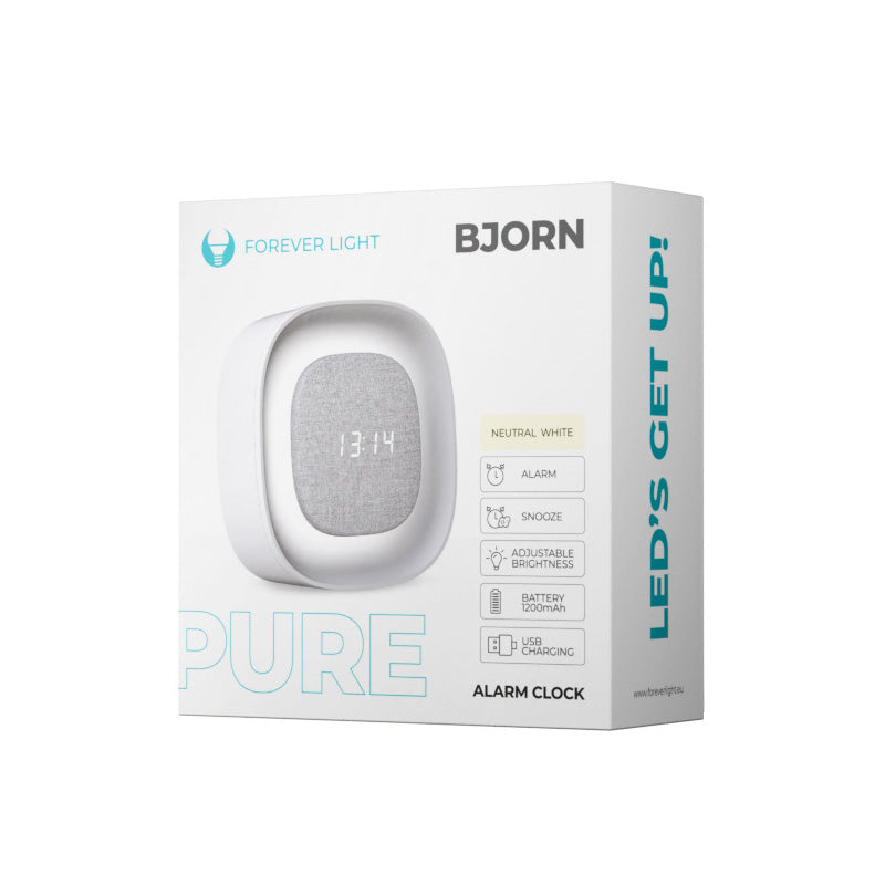 Digital klokke Forever Pure FNL-03 Bjorn, hvit
