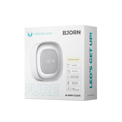 Digital klokke Forever Pure FNL-03 Bjorn, hvit