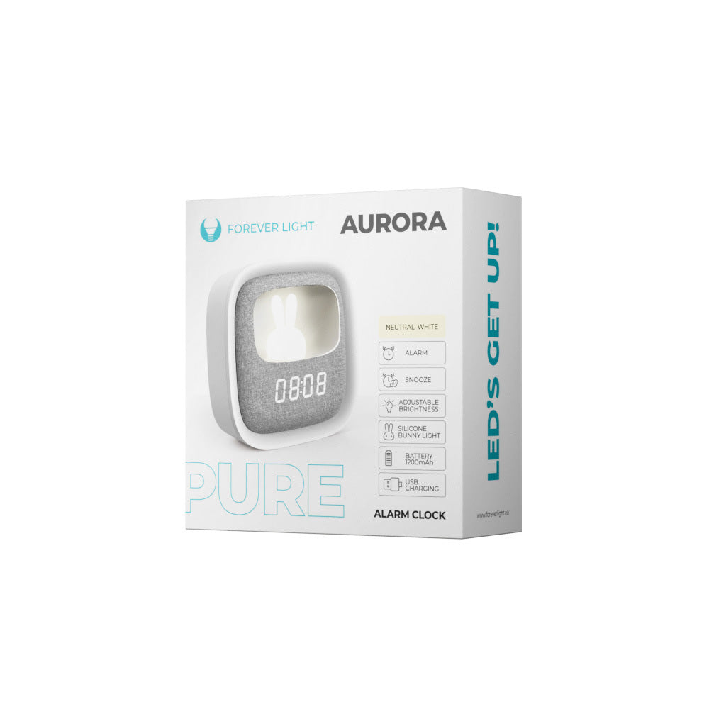 Digital klokke Forever Pure FNL-06 Aurora, hvit