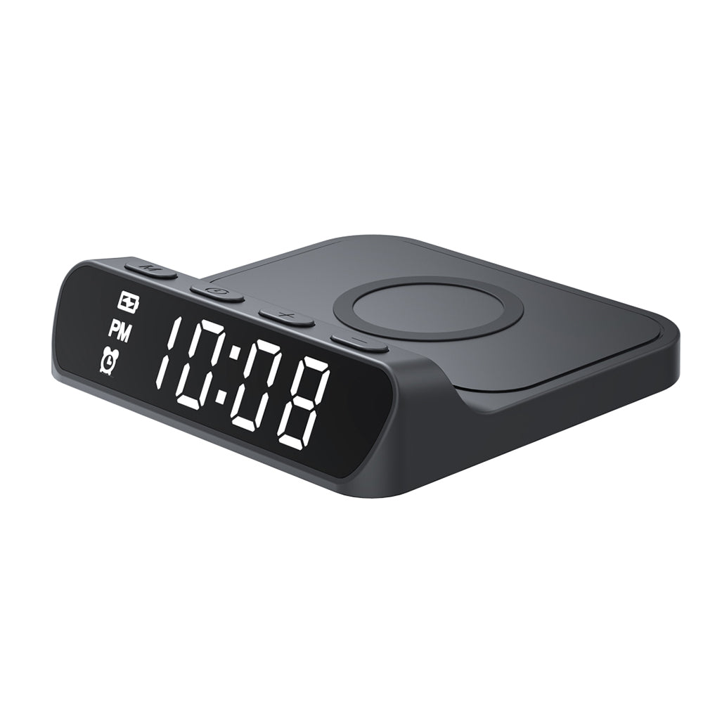 HAVIT W3031 Digital Klokke med Trådløs QI-lading, Svart