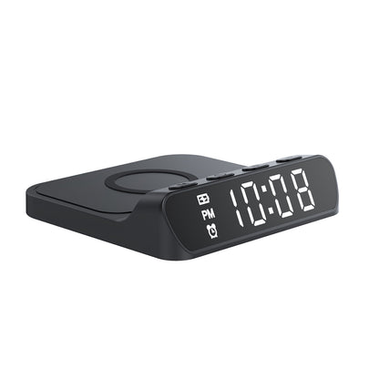 HAVIT W3031 Digital Klokke med Trådløs QI-lading, Svart