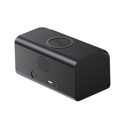 HAVIT W3041 6in1 Digital Klokke med Trådløs QI-lading, Svart