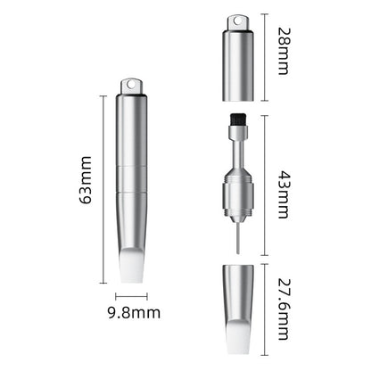 OEM SIM-nøkkel CS-02, 3i1, Nøkkelringstype, Grå