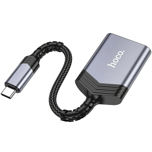 Kortleser Lightning HOCO UA25, SD - microSD, Grå