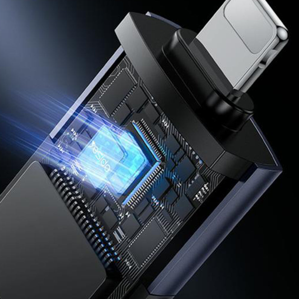 Kortleser Lightning Yesido GS38, microSD, Grå