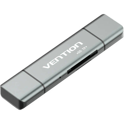 USB / USB-C / microUSB-kortleser Vention, SD - microSD, Grå CCJH0