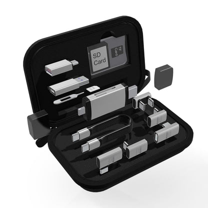 USB / USB-C-kortleser OEM OmniLink Pro-003 Travel, 10i1, Grå