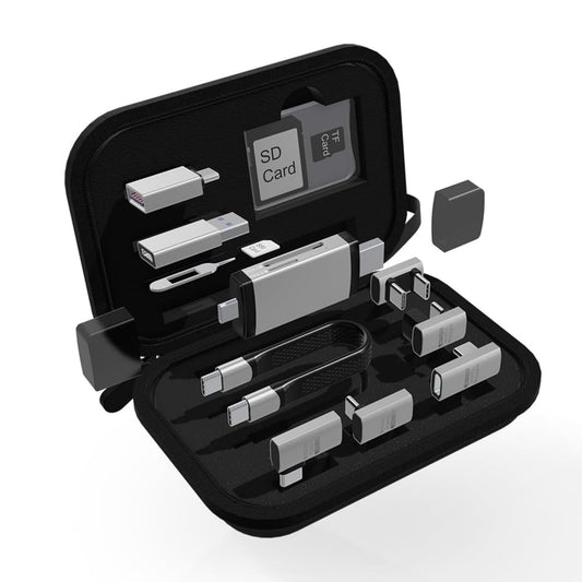 USB / USB-C-kortleser OEM OmniLink Pro-003 Travel, 10i1, Grå