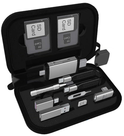 USB / USB-C-kortleser OEM OmniLink Pro-002 Travel, 7i1, Grå