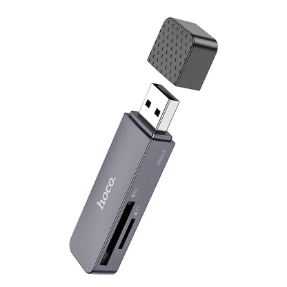 Kortleser USB 3.0 HOCO HB45, SD - microSD, Grå