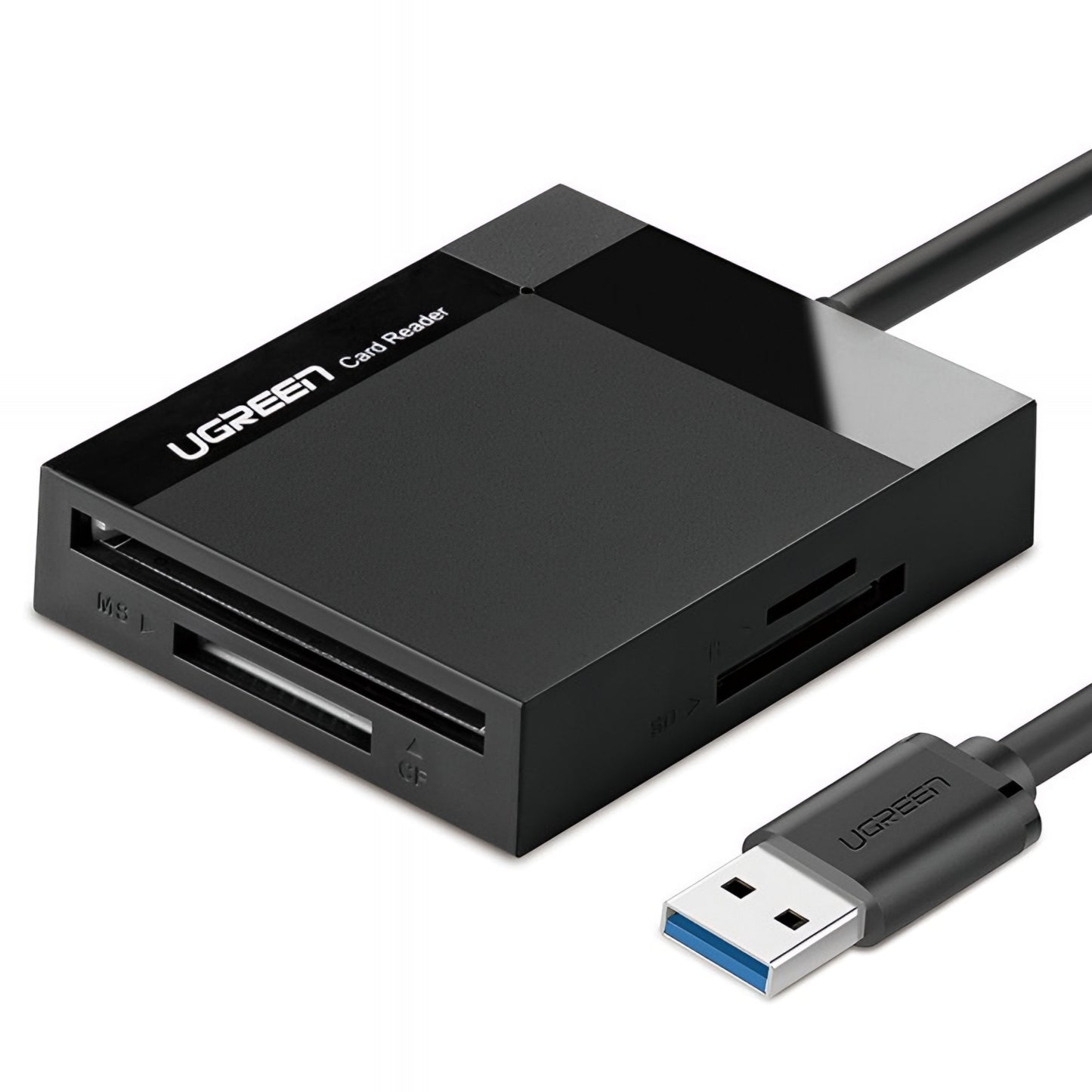 USB 3.0 Kortleser UGREEN CR125, SD - microSD - CF - MS, Svart