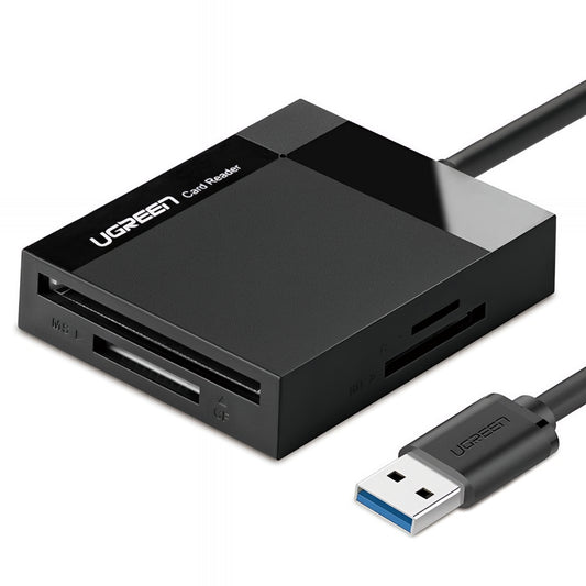 USB 3.0 Kortleser UGREEN CR125, SD - microSD - CF - MS, Svart