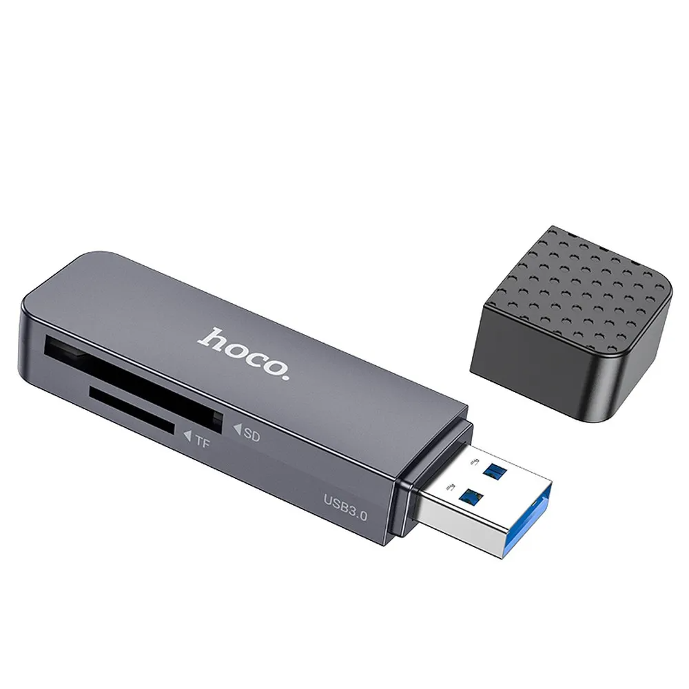 Kortleser USB 3.0 HOCO HB45, SD - microSD, Grå