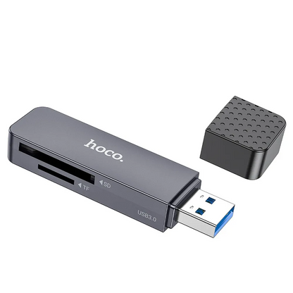 Kortleser USB 3.0 HOCO HB45, SD - microSD, Grå