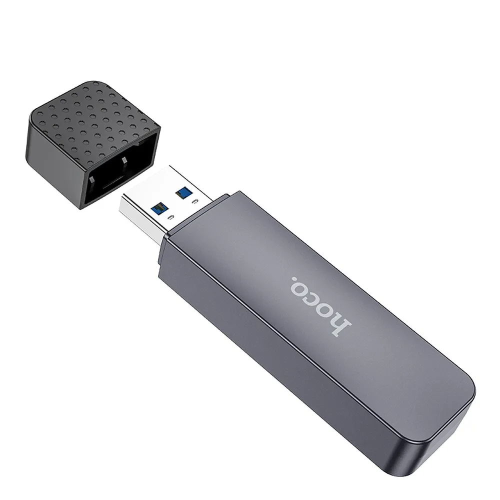 Kortleser USB 3.0 HOCO HB45, SD - microSD, Grå
