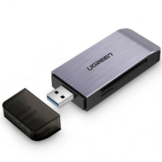 Kortleser USB 3.0 UGREEN CM180, SD - microSD - CF - MS, Grå