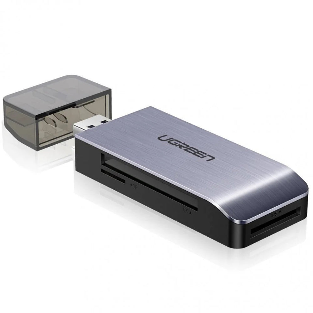 Kortleser USB 3.0 UGREEN CM180, SD - microSD - CF - MS, Grå