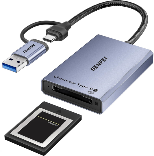 USB 3.2 / USB-C Kortleser Benfei, CFexpress B, Grå