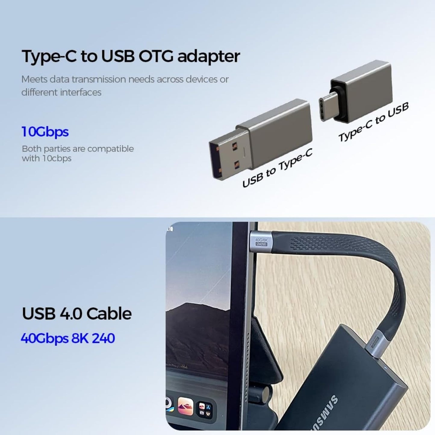 USB / USB-C-kortleser OEM OmniLink Pro-002 Travel, 7i1, Grå