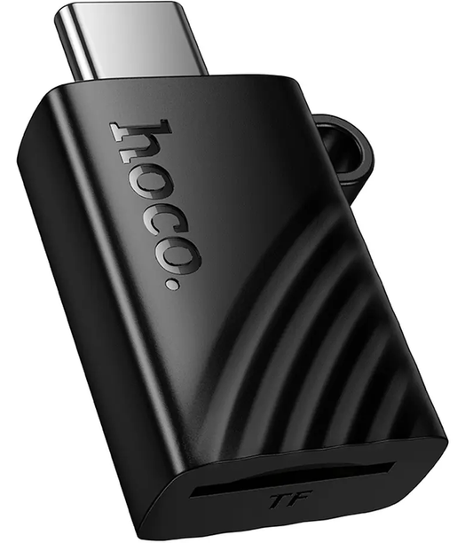 USB-C-kortleser HOCO HB53, microSD, svart