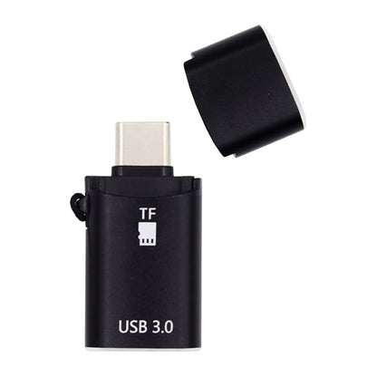 Kortleser USB-C Techsuit AluVoltX, USB-A (OTG) - microSD, Svart