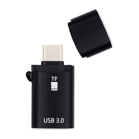 Kortleser USB-C Techsuit AluVoltX, USB-A (OTG) - microSD, Svart
