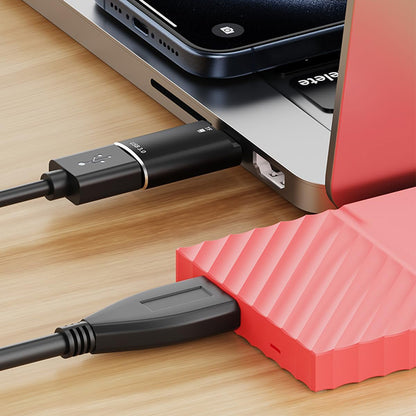 Kortleser USB-C Techsuit AluVoltX, USB-A (OTG) - microSD, Svart