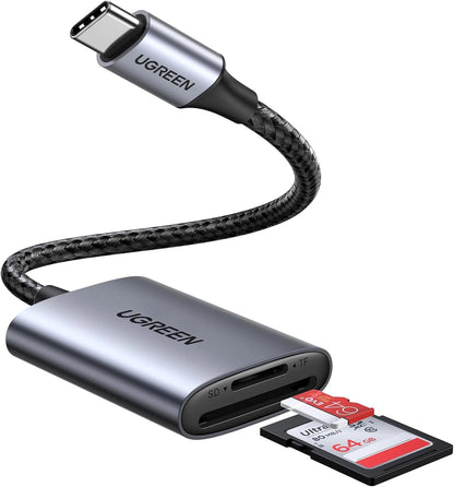 Kortleser USB-C UGREEN CM401, SD - microSD, Grå