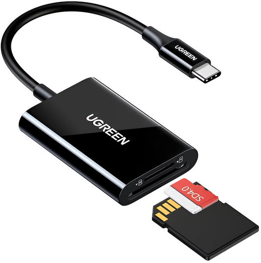 Kortleser USB-C UGREEN CM265, SD - microSD, Svart