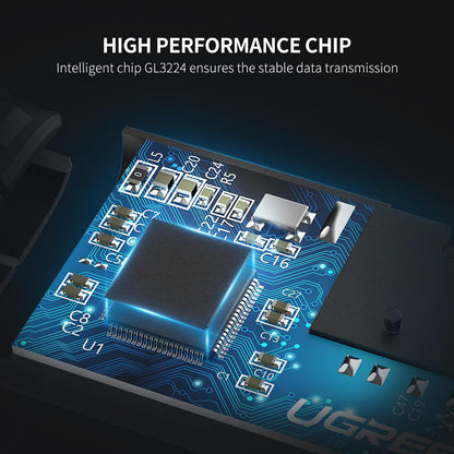 Kortleser USB-C UGREEN CM184, SD - microSD, Grå