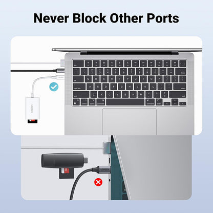 USB-C Kortleser UGREEN CM265, SD - microSD, Hvit