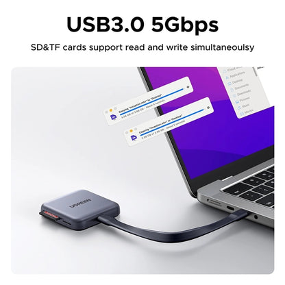 Kortleser USB-C UGREEN CM898 (65095), SD - microSD, Grå
