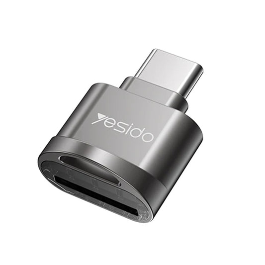 Kortleser USB-C Yesido GS19, USB-A (OTG) - microSD, Grå