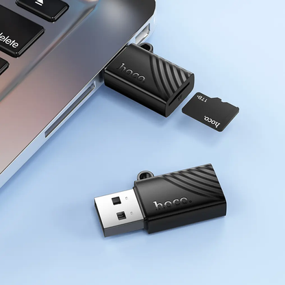 USB-kortleser HOCO HB53, microSD, Svart