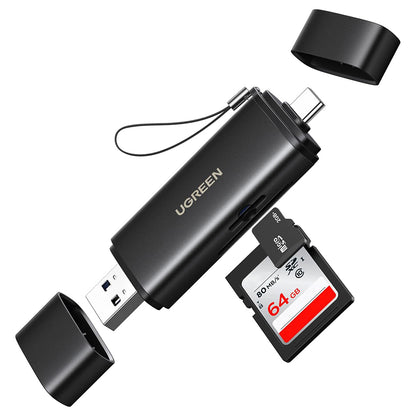 Kortleser USB / USB-C UGREEN CM803 (65024), SD - microSD, Svart