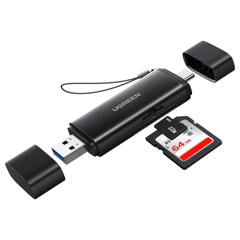 Kortleser USB / USB-C UGREEN CM803 (65024), SD - microSD, Svart