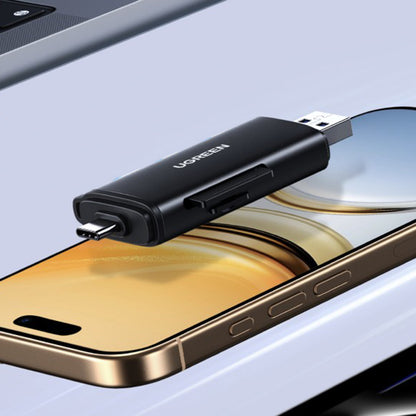 Kortleser USB / USB-C UGREEN CM803 (65024), SD - microSD, Svart
