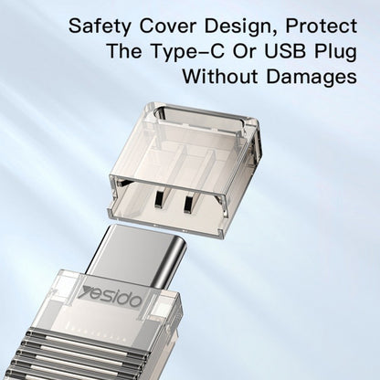 USB / USB-C-kortleser Yesido GS21, microSD, Gjennomsiktig