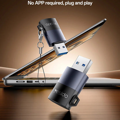 USB-kortleser 3.0 Yesido GS36, microSD, Svart