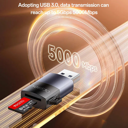 USB-kortleser 3.0 Yesido GS36, microSD, Svart