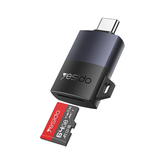 USB-kortleser Yesido GS37, microSD, Svart
