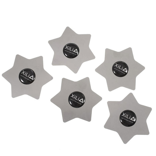 Metallklips Xili Hexagon, sett med 5 stk