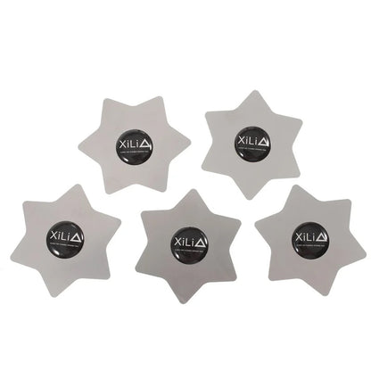 Metallklips Xili Hexagon, sett med 5 stk