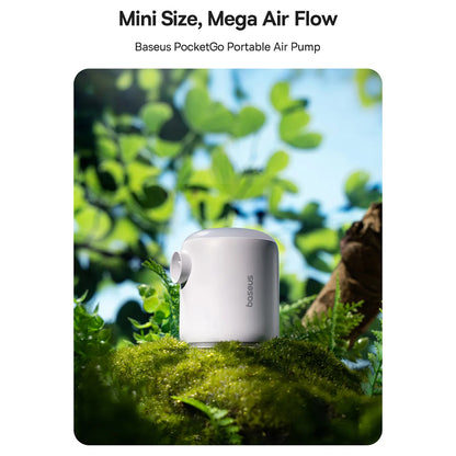 Baseus PocketGo pumpe for oppblåsbare madrasser, Hvit C11157700221-00