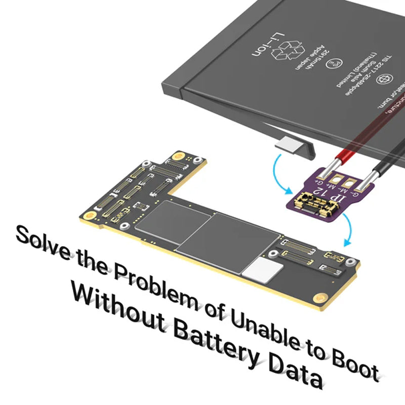 FPC-kontakt 2UUL BT02 for batteri Apple iPhone 8 - 15 Pro Max / Android-serien