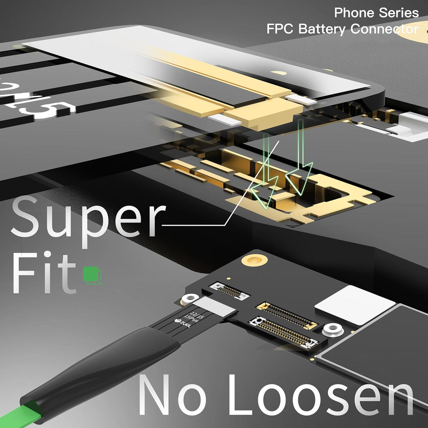 FPC-kontakt 2UUL BT03 for Apple iPhone 6 - 16 Pro Max Series batteri