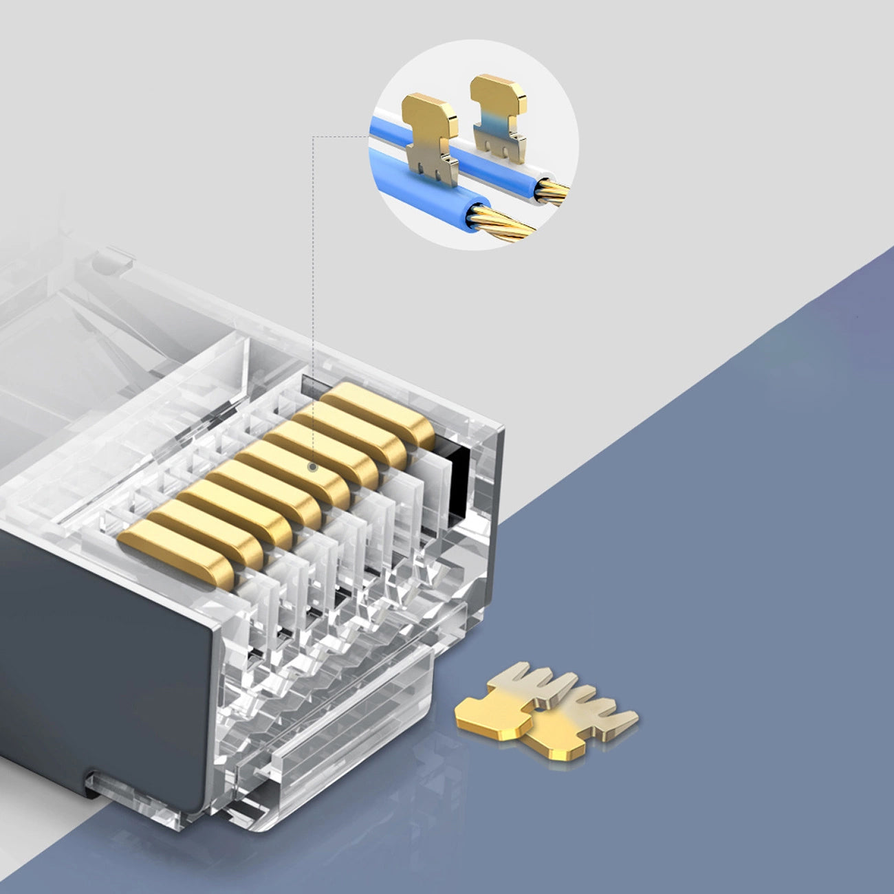 Nettverkskontakt UGREEN NW111, RJ45, Cat6, sett med 50 stk.
